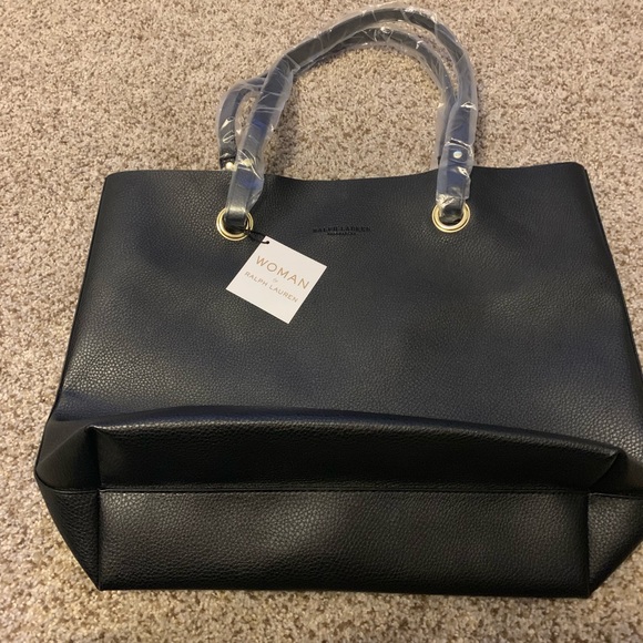 Ralph Lauren Handbags - Ralph Lawrence Black Faux Leather Bag